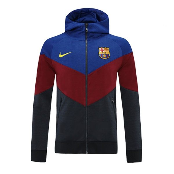 Chaqueta Con Capucha Barcelona 2021/2022 Azul